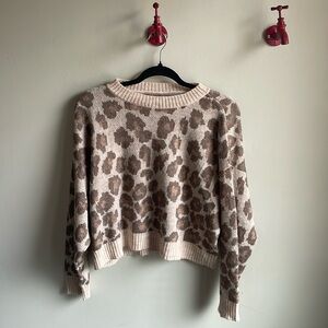 AMERICAN EAGLE || Leopard Print  Cozy Sweater Size Small